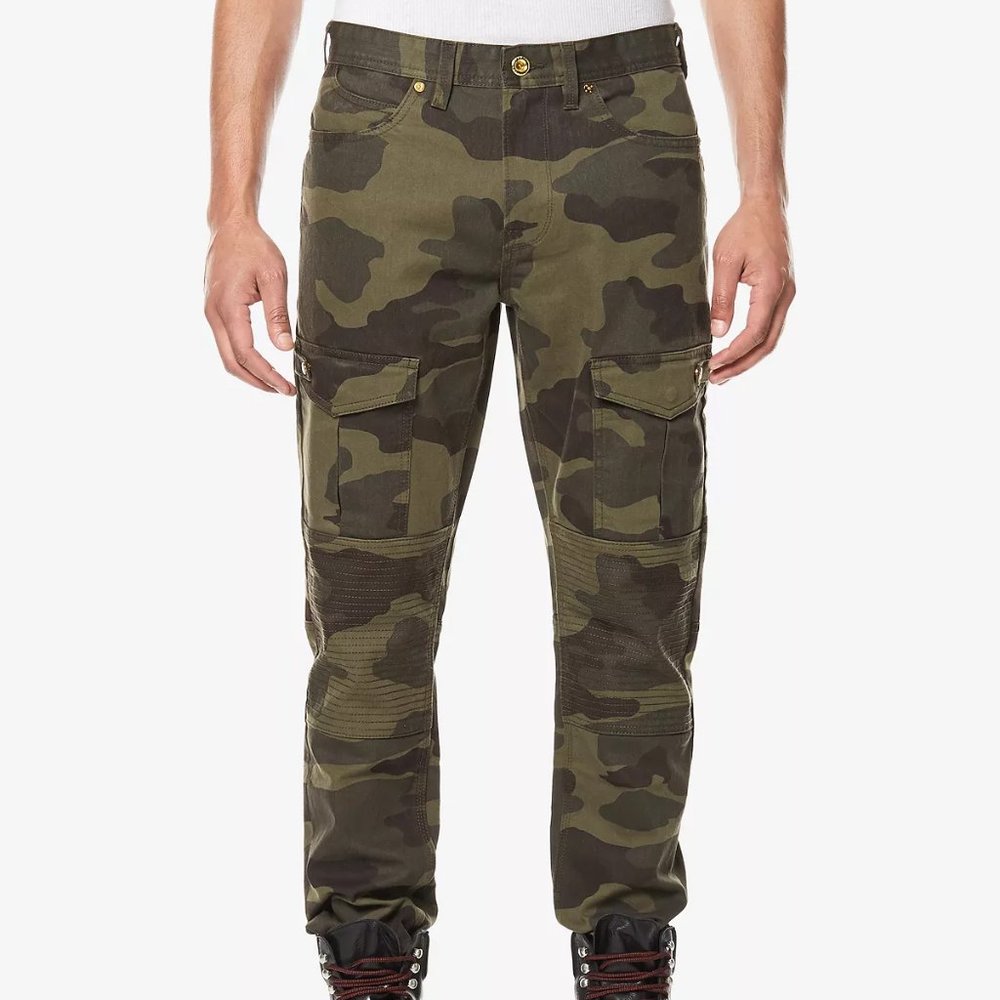 Sean John Men's Flight Slim-Straight Camo Jeans (34x34)